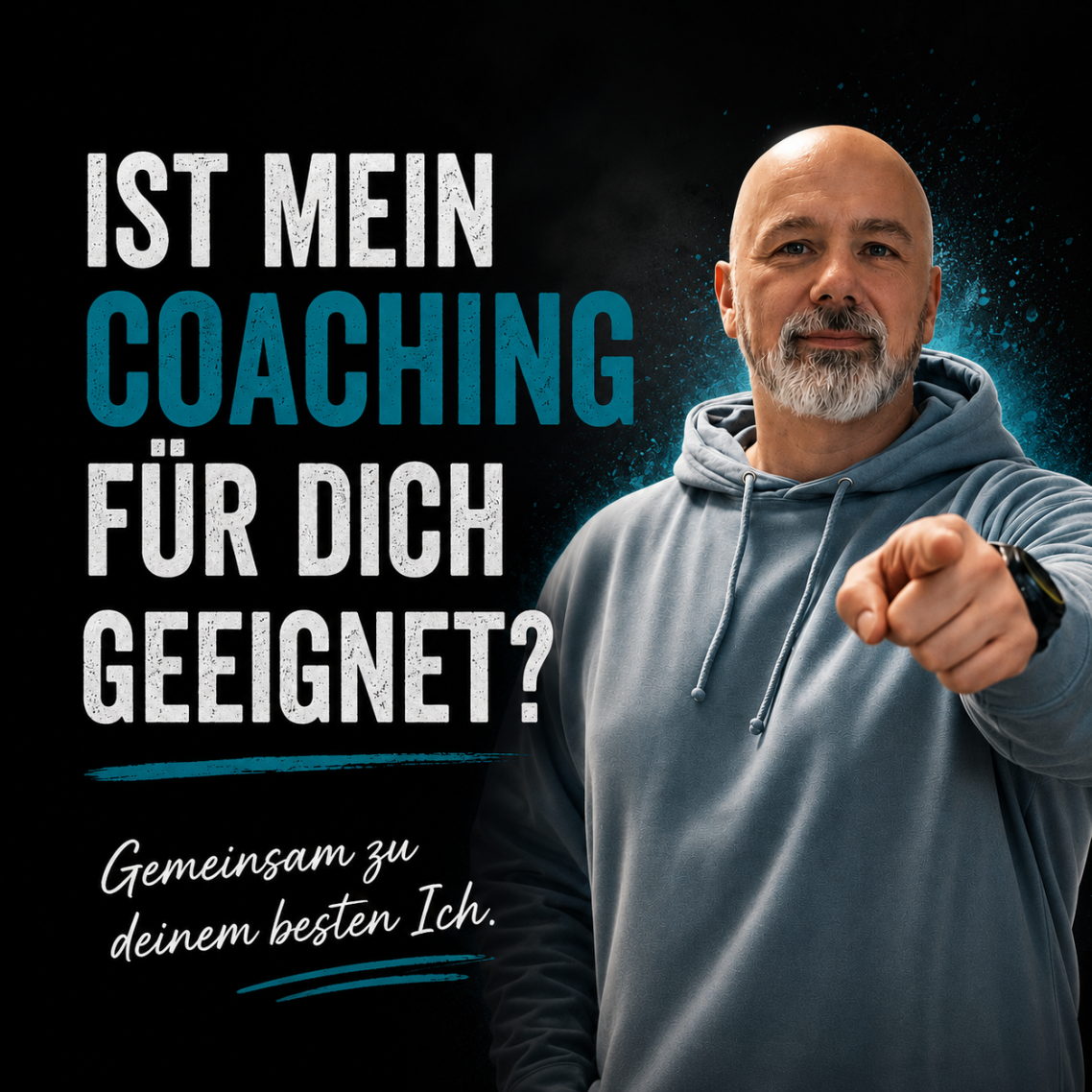Gesund leben im Alltag Text mit motivierendem Spruch, gesunde Lebensmittel und Fitnessgeräte im Hintergrund.